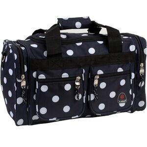 Classic Black and White Polka Dot Duffel Bag